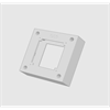 Cadre montage surface pour touche en verre GS3, blanc