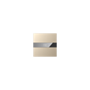 Capteur à bouton-poussoir KNX Secure série S avec écran, verre miroir, double, or