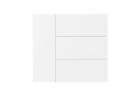 Couvercle Waltz, 8 touches, métal, non gravé, blanc