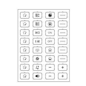 Feuille d'icônes D blanc