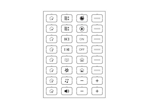 Feuille d'icônes D blanc