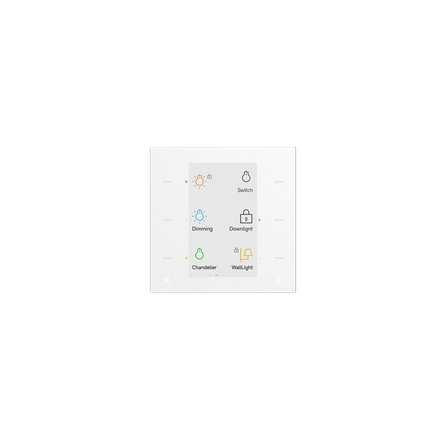 KNX Secure bouton poussoir verre GS3 Pro, blanc