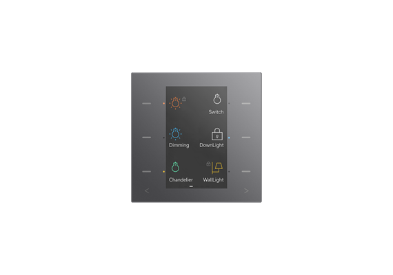 KNX Secure bouton poussoir verre GS3 Pro, Gris