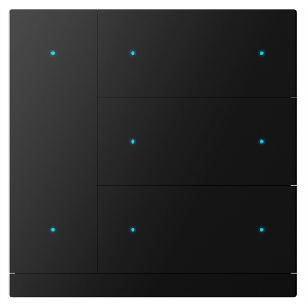 KNX WALTZ Bouton-poussoir 8 touches noir