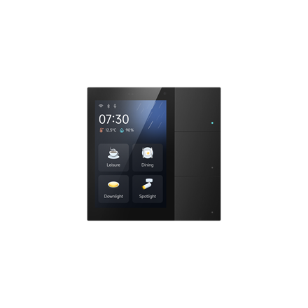 Panneau tactile intelligent KNX S3 Noir, Secure