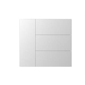 Push-button set 4-fold Waltz, metal, silver for engraving