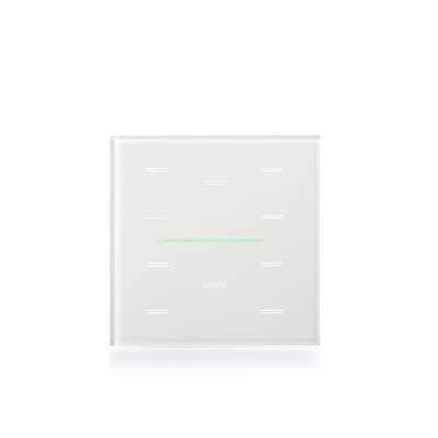 Recouvrem. verre LINE RGB 10 touches blanc mat
