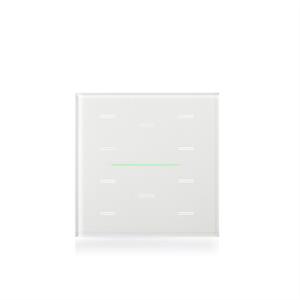 Recouvrem. verre LINE RGB 10 touches blanc mat