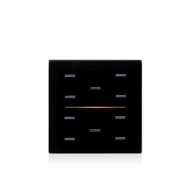 Recouvrem. verre LINE RGB 10 touches noir mat