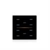 Recouvrem. verre LINE RGB 10 touches noir mat
