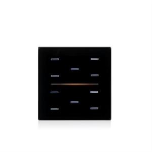 Recouvrem. verre LINE RGB 10 touches noir mat