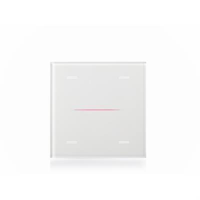 Recouvrem. verre LINE RGB 8 touches blanc mat