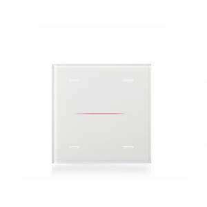 Recouvrem. verre LINE RGB 8 touches blanc mat