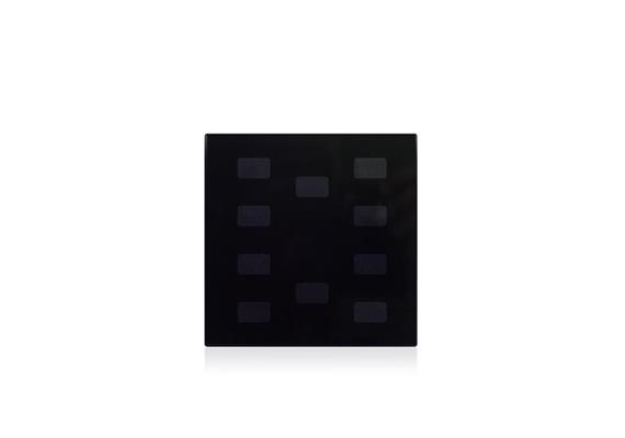 Recouvrement en verre 10 touches noir pour symboles