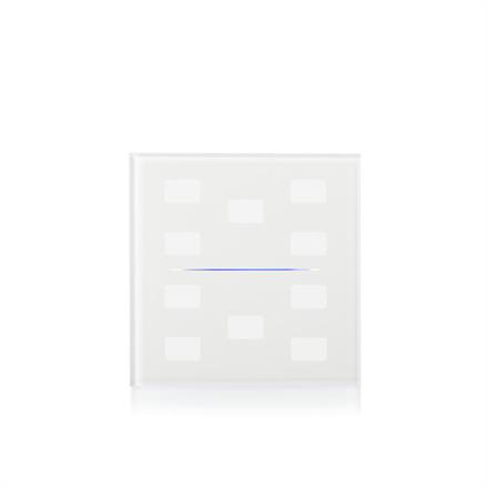 Recouvrement en verre LINE 10 touches blanc pour symboles