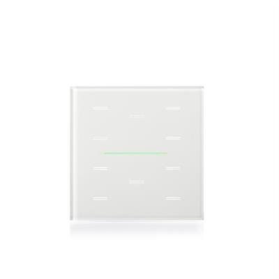 Recouvrement en verre LINE RGB 10 touches blanc