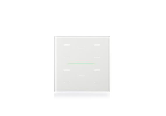 Recouvrement en verre LINE RGB 10 touches blanc