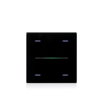Recouvrement verre LINE RGB 4 touches noir mat