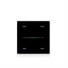 Recouvrement verre LINE RGB 4 touches noir mat
