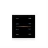 Recouvrement verre LINE RGB 8 touches noir mat