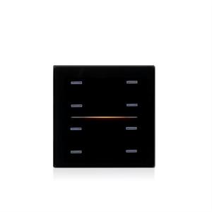 Recouvrement verre LINE RGB 8 touches noir mat