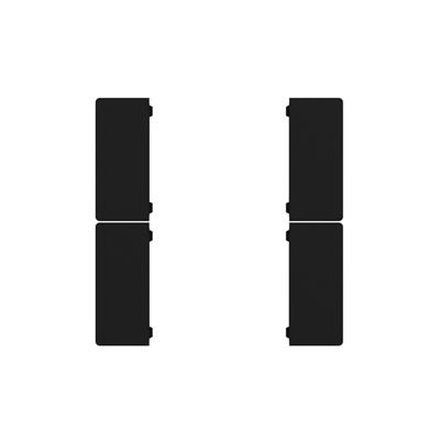 Set de 4 coverture, noir mat pour CHPBD-06/5x