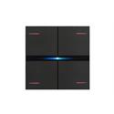 Set de 4 Coverture OL-U, Plastique Noir