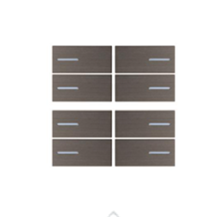 Set de 8 Coverture OL-U, Métal Bronze