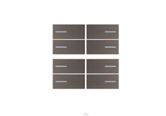 Set de 8 Coverture OL-U, Métal Bronze