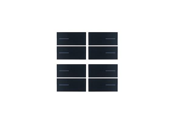 Set de 8 Coverture OL-U, Plastique Noir