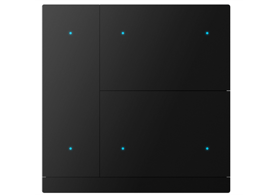 WALTZ Bouton-poussoir 6 touches noir