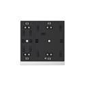 WALTZ Bouton-poussoir Secure, 4 touches Argent / Blanc
