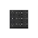 WALTZ Bouton-poussoir Secure, 8 touches Alu, Noir / Gris