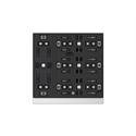 WALTZ Bouton-poussoir Secure, 8 touches metal, Argent / Blanc