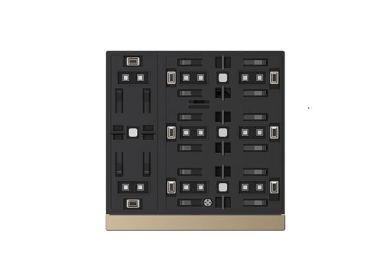 WALTZ Bouton-poussoir Secure, 8 touches metal, Or