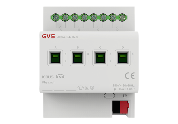 Attuatore di commutazione a 4 posizioni 16A/C-Last KNX Secure