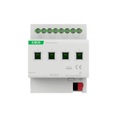 Attuatore di commutazione a 4 posizioni 16A/C-Last KNX Secure