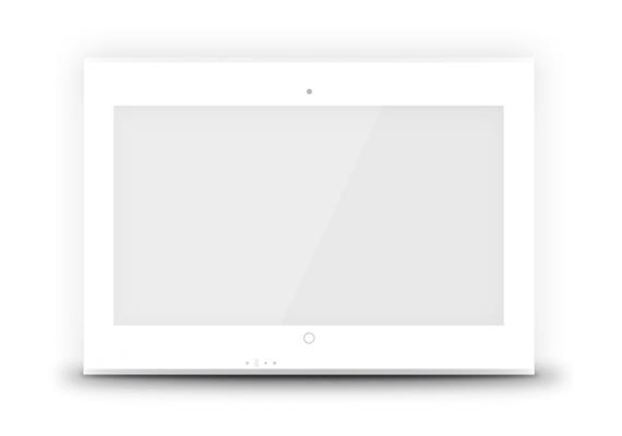 Control 16 Vetro frontale bianco senza logo PEAKnx