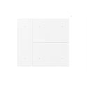 Coperchio Waltz, 6 canali, Metallo, Punto, Bianco