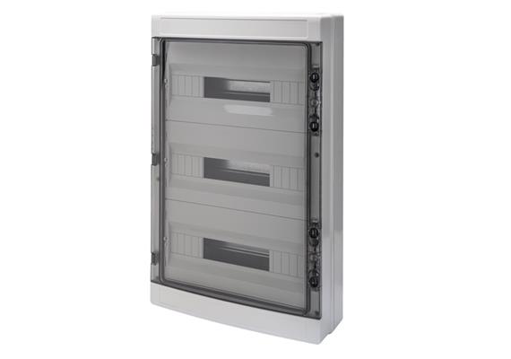 Distributore a parete, completo, 3x18TE, IP65