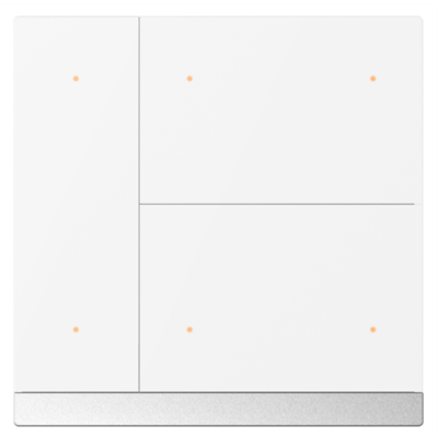KNX WALTZ Pulsante, 6 canali alu blanco
