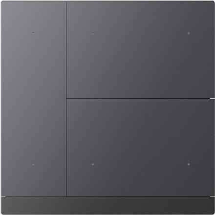 KNX WALTZ Pulsante, 6 canali alu grigio