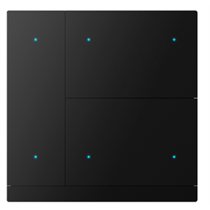KNX WALTZ Pulsante, 6 canali alu nero