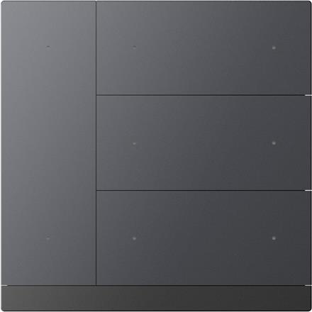KNX WALTZ Pulsante, 8 canali alu grigio