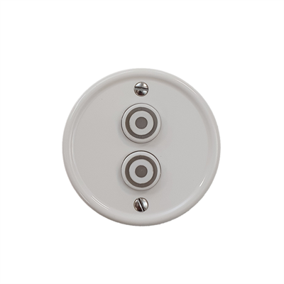 Piastra frontale Maru 2 pulsanti bianco