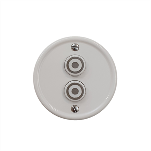 Piastra frontale Maru 2 pulsanti bianco