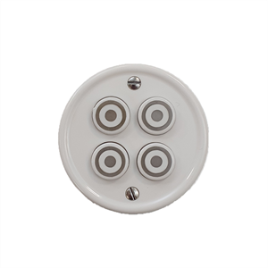 Piastra frontale Maru 4 pulsanti bianco