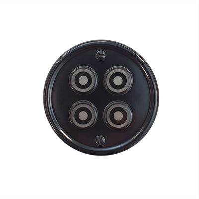Piastra frontale Maru 4 pulsanti nero