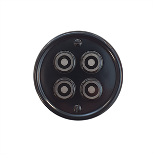 Piastra frontale Maru 4 pulsanti nero