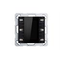 Pulsante con display LCD per 2/6 pulsanti nero